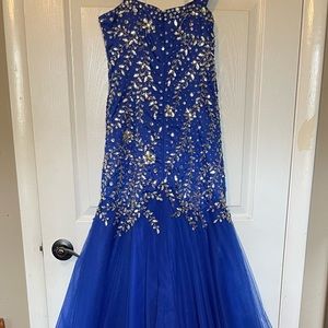 Royal blue prom dress